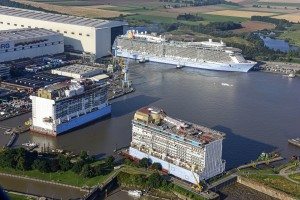Quantum of the Seas in der Werft in Pappenburg (Bild Meyer Werft)