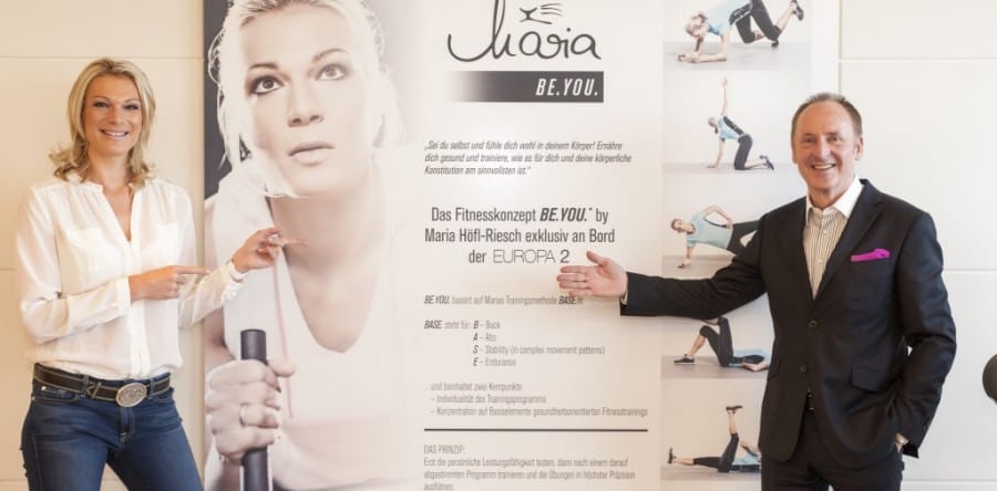 Maria Höfl-Riesch hat für die Europa 2 das Fitnesskonzept BE.YOU entwickelt