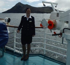 Kathleen Hofmann arbeitet an Bord der MS Albatros