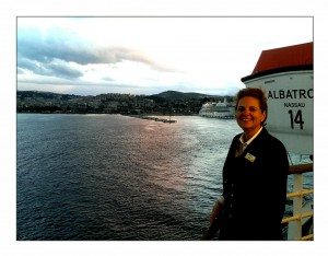 Sabina Wunsch arbeitet als Rezeptionistin auf der MS Albatros