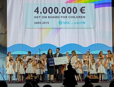 MSC Kreuzfahrten hat für UNICEF 4 Millionen Euro gesammelt