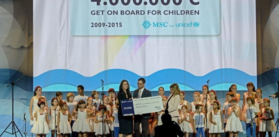 MSC Kreuzfahrten hat für UNICEF 4 Millionen Euro gesammelt