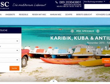 MSC Kreuzfahrten hat den Web Auftritt erneuert und verbessert