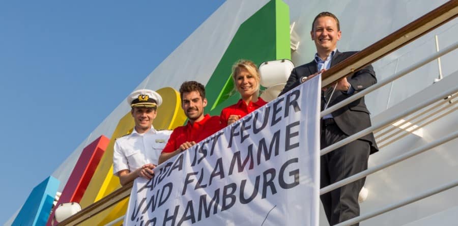 Aida Flotte wirbt weltweit für Hamburg als Olympia-Austragungsort 2024