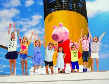 Peppa Wutz lädt Kinder auf die Costa Schiffe ein