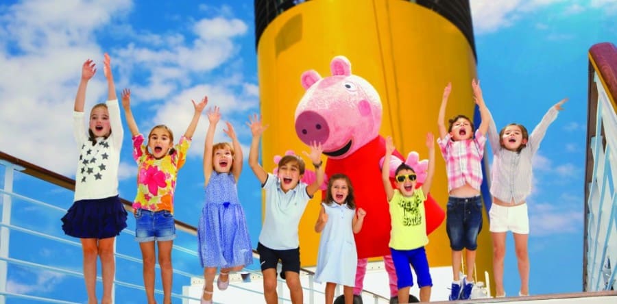 Peppa Wutz lädt Kinder auf die Costa Schiffe ein
