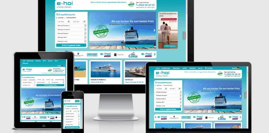 Responsive Relaunch des Online-Buchungsportals e-hoi.ch