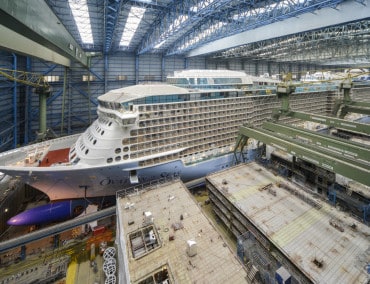 Ovation of the Seas Schiff verlässt heute die Baudockhalle der Meyer Werft