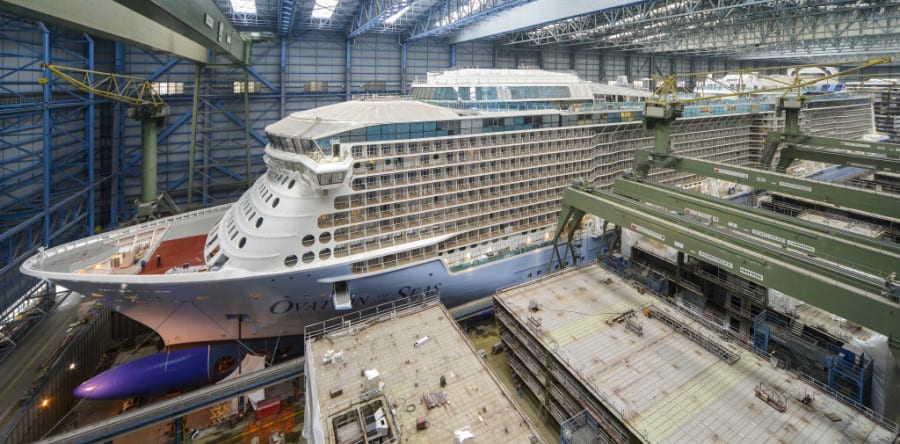 Ovation of the Seas Schiff verlässt heute die Baudockhalle der Meyer Werft