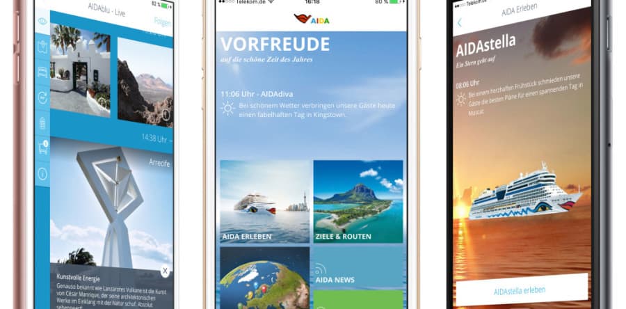 Urlaubsgefühle mit AIDA in Echtzeit auf dem Smartphone erleben