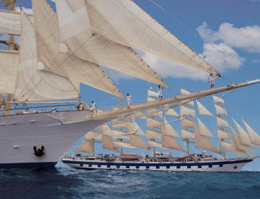 Drei der größten Segelschiffe der Welt steuern gegen den Massentourismus