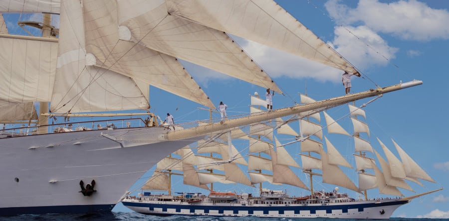 Drei der größten Segelschiffe der Welt steuern gegen den Massentourismus