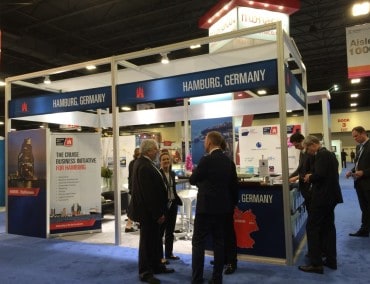 Hamburg, einziger deutscher Hafen mit Stand auf der Seatrade Cruise Global