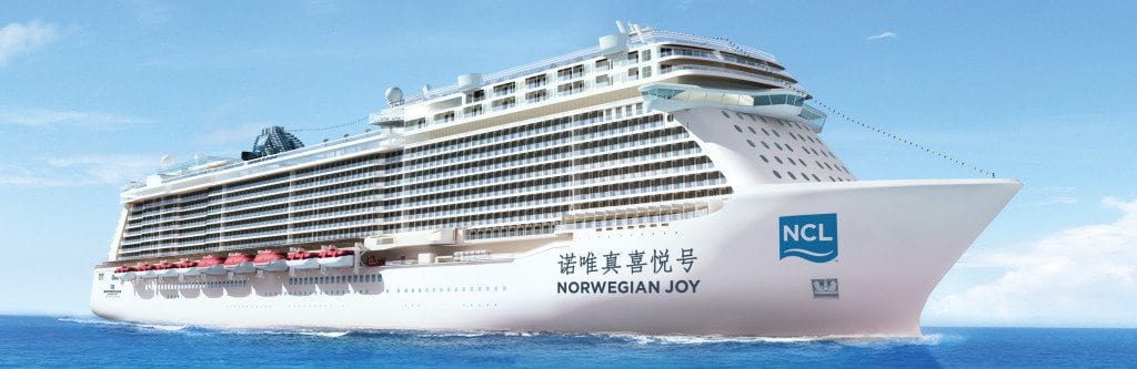 Norwegian tauft sein erstes Schiff für China auf Norwegian Joy