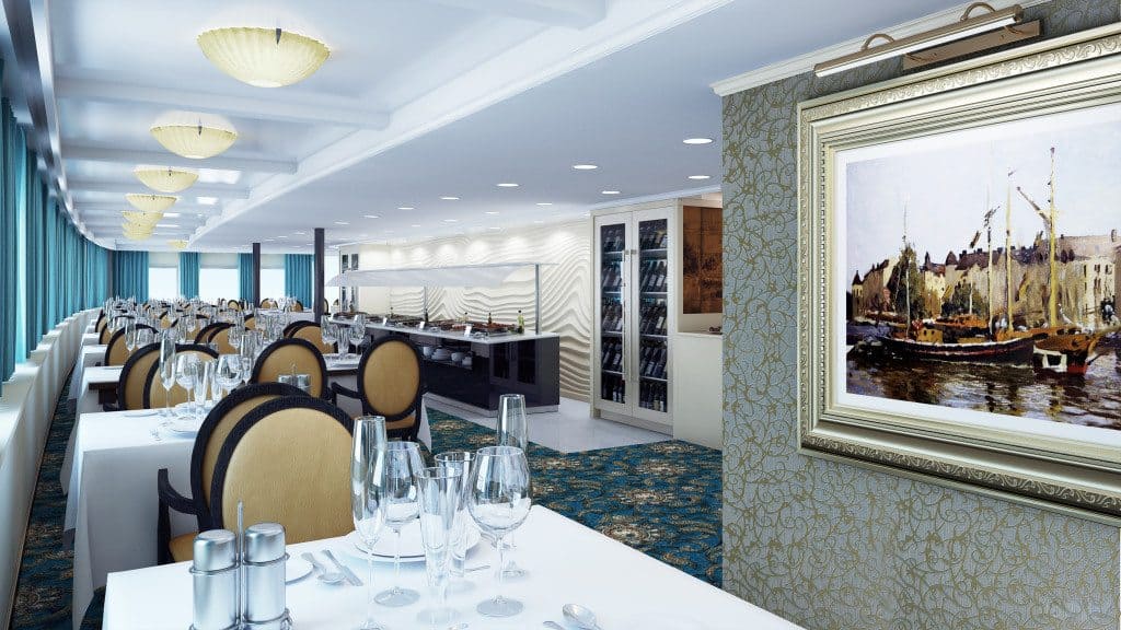 Blick ins Restaurant auf der Excellence Katharina (Bild Gvidon Tours)