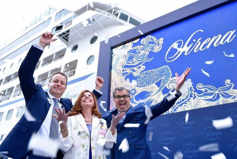 Oceania Cruises feiert die Taufe des Kreuzfahrtschiffs Sirena