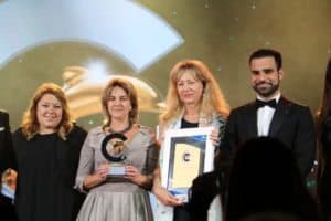v.l.n.r): Dominika Lange (Costa Kreuzfahrten & AIDA Cruises Schweiz), Christine Bucher, Caroline Zbären (beide Reisecenter Plus AG) und Luigi Stefanelli (Costa Kreuzfahrten & AIDA Cruises Schweiz).