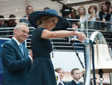 Königin Máxima der Niederlande hat heute die MS Koningsdam getauft