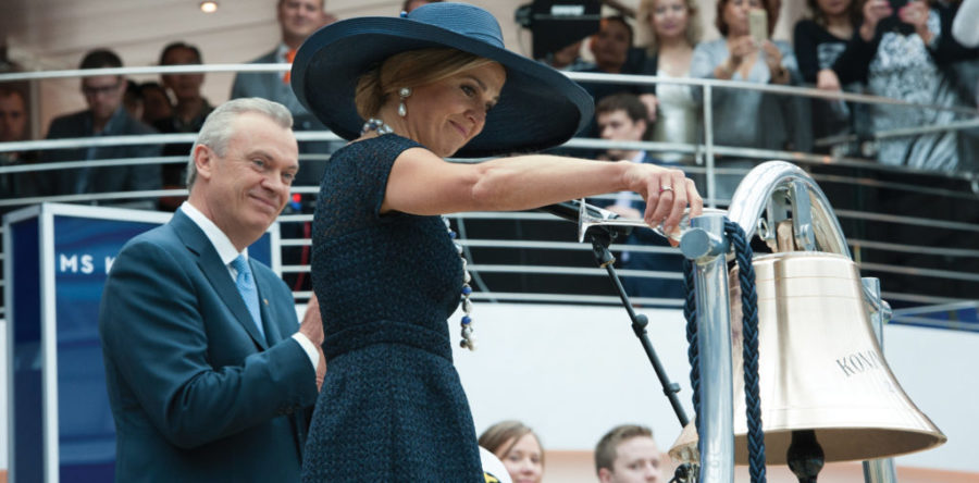 Königin Máxima der Niederlande hat heute die MS Koningsdam getauft