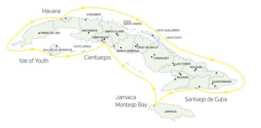 Celestyal Crystal fährt Christoph Kolumbus Schatzinsel Punta Frances auf Kuba an