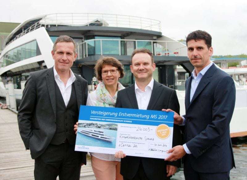 zCapital ersteigert erste Fahrt mit der MS 2017 zu Gunsten der Kinderkrebshilfe Schweiz