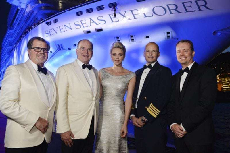 Fürstin Charlène taufte die Seven Seas Explorer in Monaco