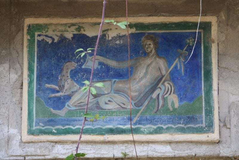 Schönes und gut erhaltenes Mosaik in Herculaneum (Bild Stieger)