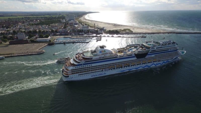 AIDA Mar verlässt Warnemünde Richtung New York / Karibik