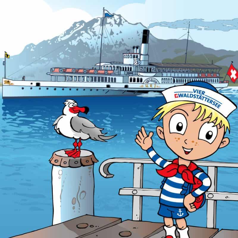 Matrose Niks Familienparty auf dem Vierwaldstättersee