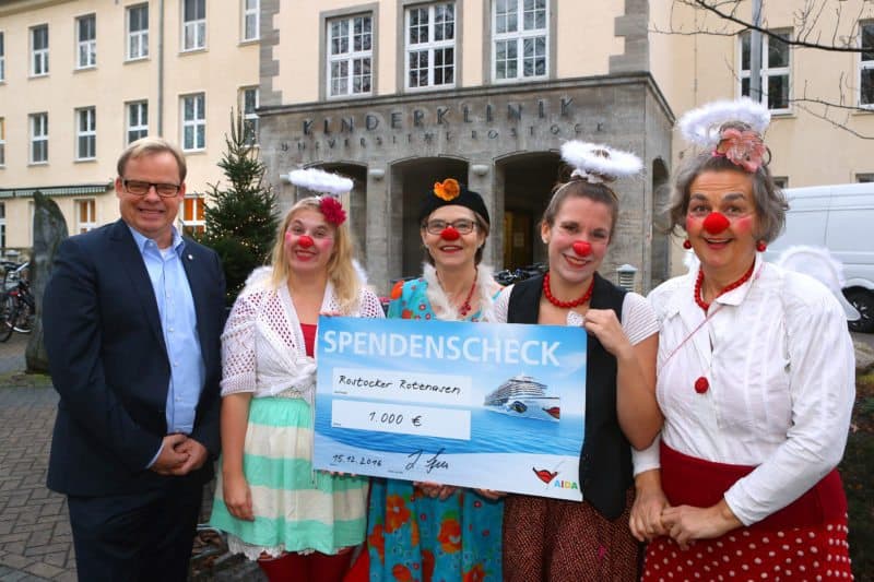 AIDA Cruises unterstützt Klinikclowns mit Spende