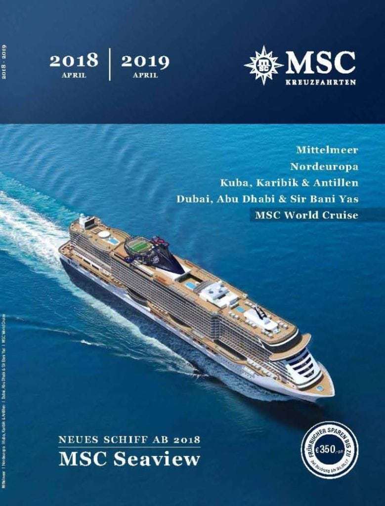 Mitte Februar erscheint der neue Katalog von MSC Kreuzfahrten in