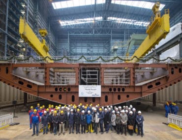 Kiellegung der World Dream in Papenburg