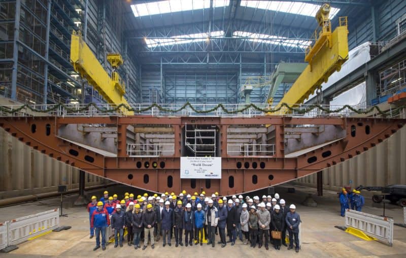 Kiellegung der World Dream in Papenburg