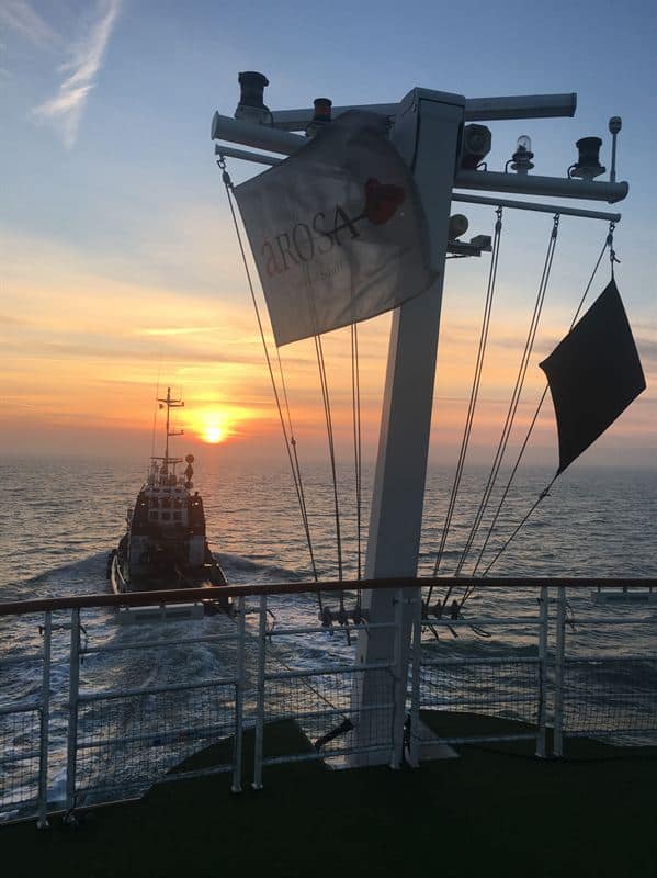 Überführung der A-Rosa Viva über die Nordsee und durch den Ärmelkanal