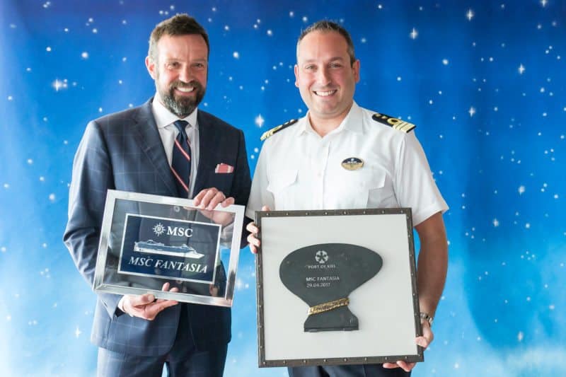 MSC Fantasia feiert Erstanlauf in Kiel