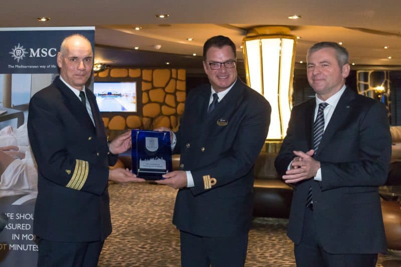 MSC Preziosa feierte den Erstanlauf im Hamburger Hafen