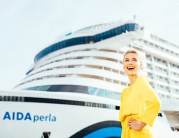 Starauflauf anlässlich der AIDA Perla-Taufe in Palma de Mallorca