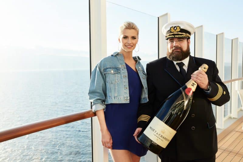 Lena Gercke ist für die Taufe der AIDA Perla am Freitag bereit