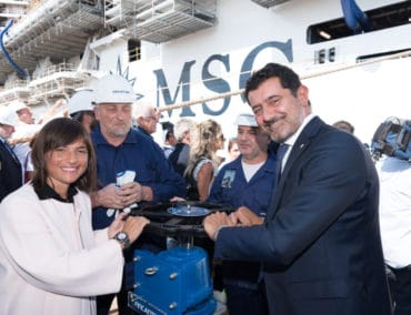 MSC Cruises und Fincantieri feiern das Aufschwimmen der MSC Seaview