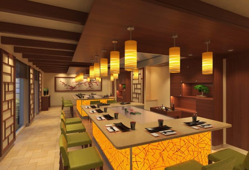Carnival Horizon bietet japanische Spezialitäten an zwei Live-Cooking-Stationen