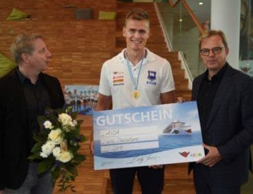 Ruder-Weltmeister Hannes Ocik zu Gast bei AIDA