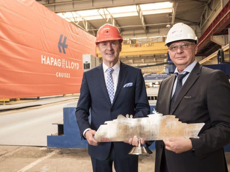 Hapag-Lloyd Cruises feiert Baubeginn des Expeditionsschiffes Hanseatic inspiration