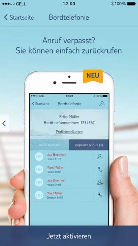 TUI Cruises führt kostenfreie Bordtelefonie über die Mein Schiff App ein