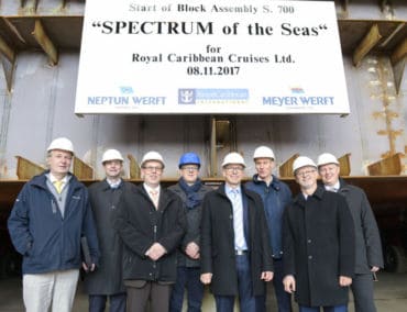 Erster Block der Spectrum of the Seas auf Kiel gelegt