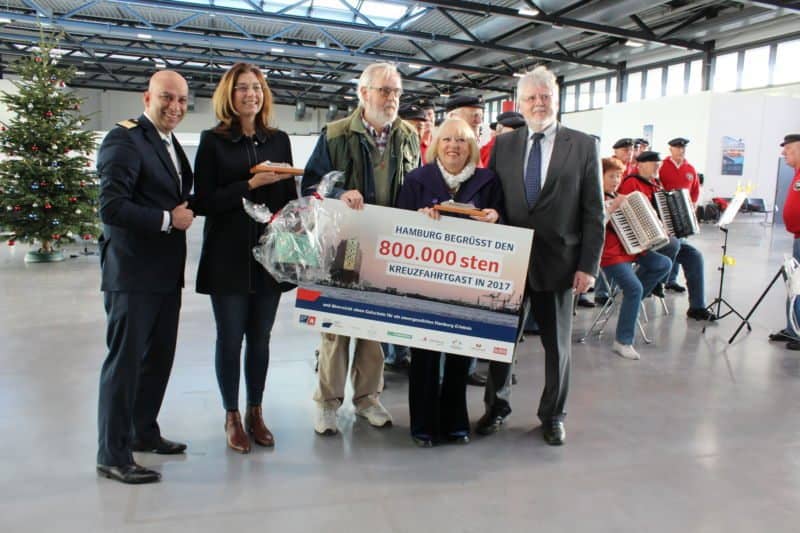 Hamburg begrüßt den 800’000sten Kreuzfahrtpassagier