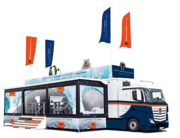 Hapag-Lloyd Cruises: Roadshow auf vier Achsen und 14 Rädern in Zürich