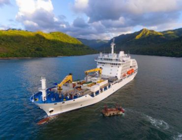 Aranui 5 steuert erstmals Pitcairn an, wo die Meuterei auf der Bounty ihr Ende fand