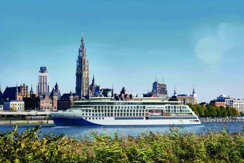 Hapag-Lloyd Cruises tauft Hanseatic inspiration am 13. Oktober 2019 in Antwerpen
