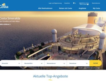 Neue Website und neue App für Costa Kreuzfahrten in Deutschland