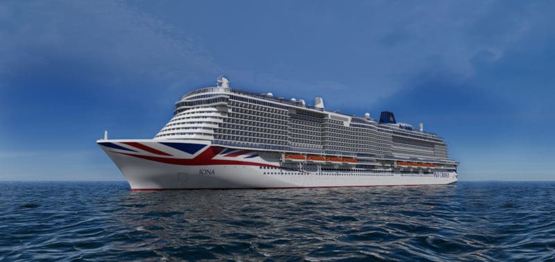Neues P&O Flaggschiff Iona mit LNG und freiem Blick aufs Meer unterwegs